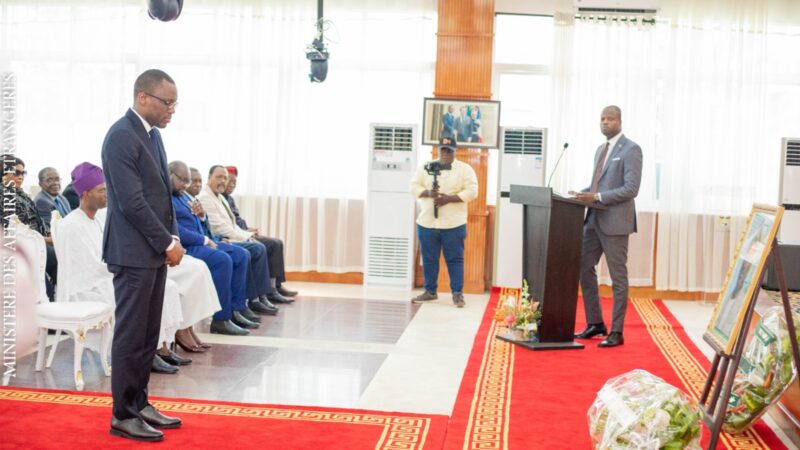 Hommage à Edgard-Yves Monnou : Un bâtisseur de la diplomatie béninoise honoré au ministère des affaires étrangères