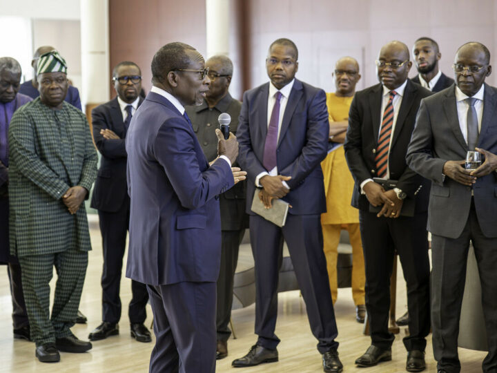 Palais de la Marina : Patrice Talon échange avec une cinquantaine de chefs d’entreprises