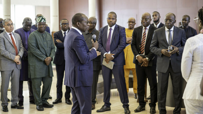 Palais de la Marina : Patrice Talon échange avec une cinquantaine de chefs d’entreprises