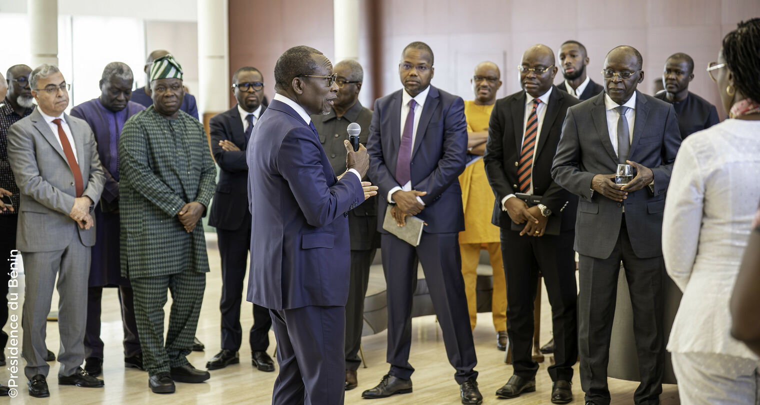 Palais de la Marina : Patrice Talon échange avec une cinquantaine de chefs d’entreprises