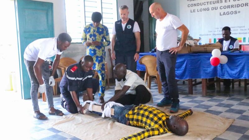 Sécurité routière : Des acteurs du corridor Abidjan-Lagos formés aux premiers secours à Agoué