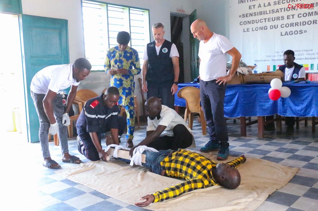 Sécurité routière : Des acteurs du corridor Abidjan-Lagos formés aux premiers secours à Agoué