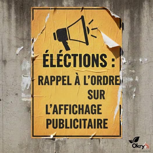 Élections : Rappel à l’ordre sur l’affichage publicitaire, le ministère du Cadre de vie hausse le ton