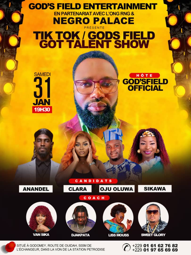 Bénin: La grande finale de God&rsquo;s Field Got Talent ce 31 janvier