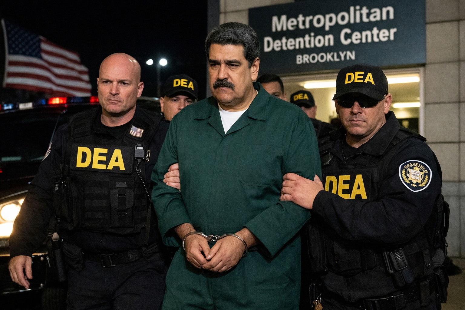 Intervention américaine : Nicolas Maduro passe sa première nuit en prison à New York