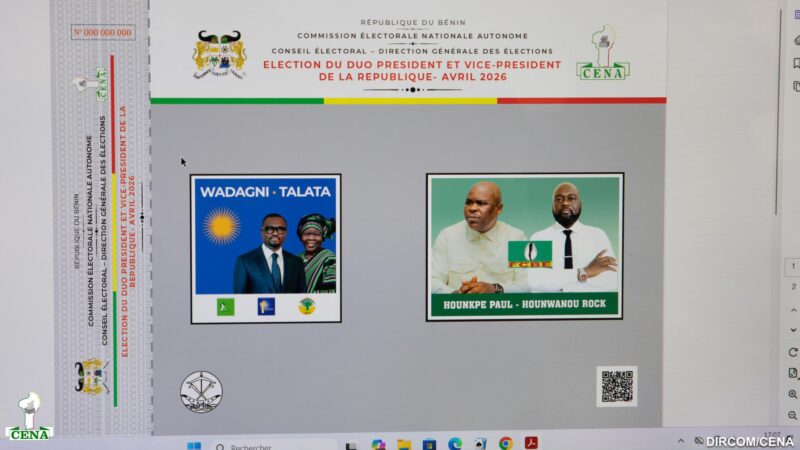 Présidentielle 2026 : le spécimen du bulletin unique validé