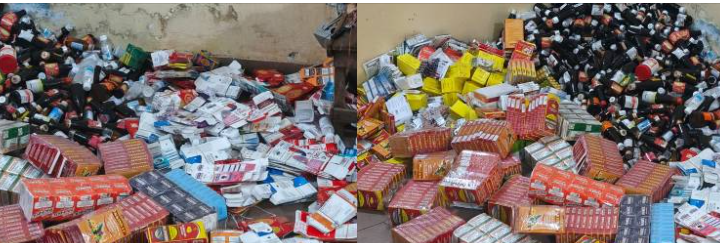 Trafic de faux médicaments: Un motocycliste passe le feu rouge et se retrouve nez-à-nez avec la Police.