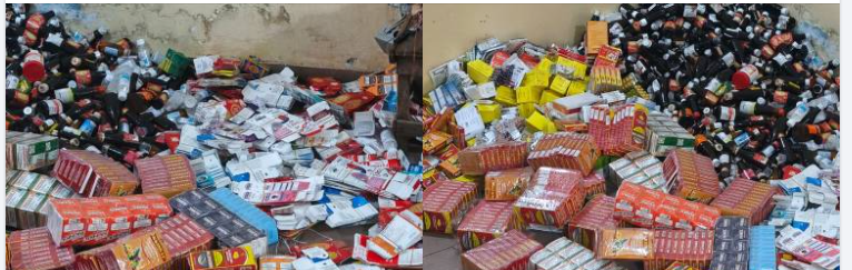 Trafic de faux médicaments: Un motocycliste passe le feu rouge et se retrouve nez-à-nez avec la Police.