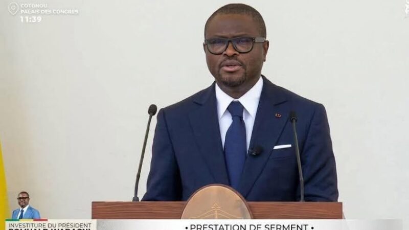 Bénin : L&rsquo;intégralité du discours d&rsquo;investiture du président Romuald Wadagni