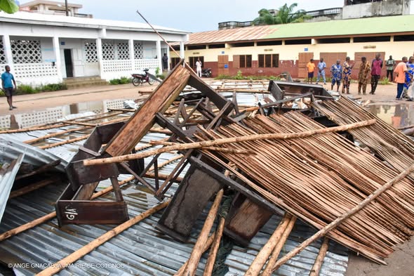 Effondrement d’un mur à l’EPP Yénawa-Daho: Plusieurs blessés enregistrés après les fortes pluies à Cotonou