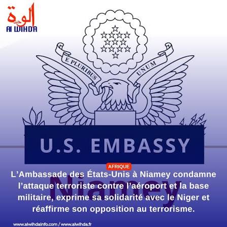 L’ambassade des États-Unis condamne l’attaque contre l’aéroport de Niamey