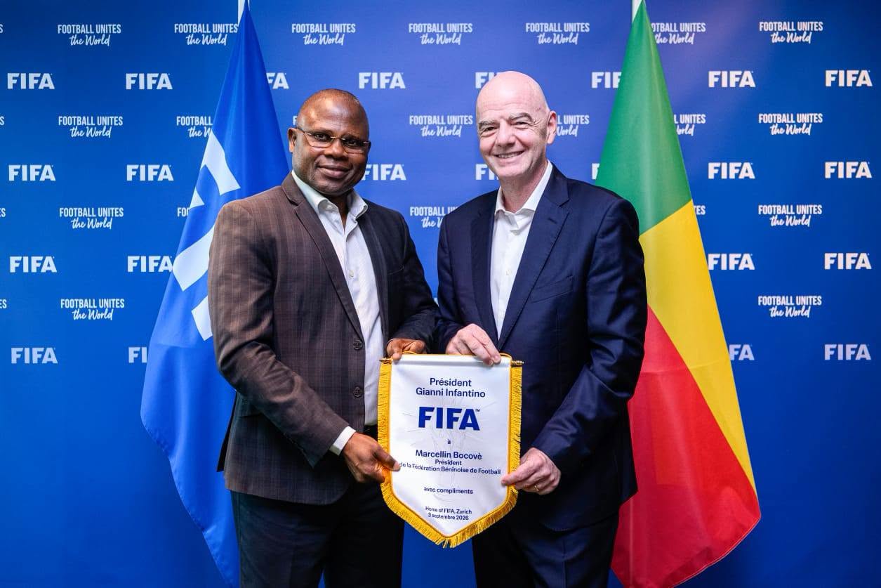 Fédération béninoise de football: Marcellin Bocovè reçu par Gianni Infantino