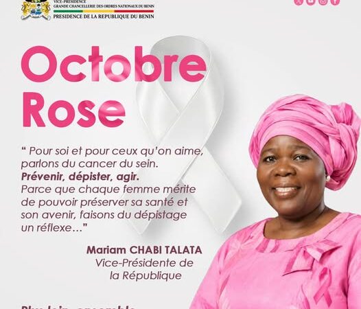 Octobre Rose : Mariam Chabi Talata appelle au dépistage du cancer du sein