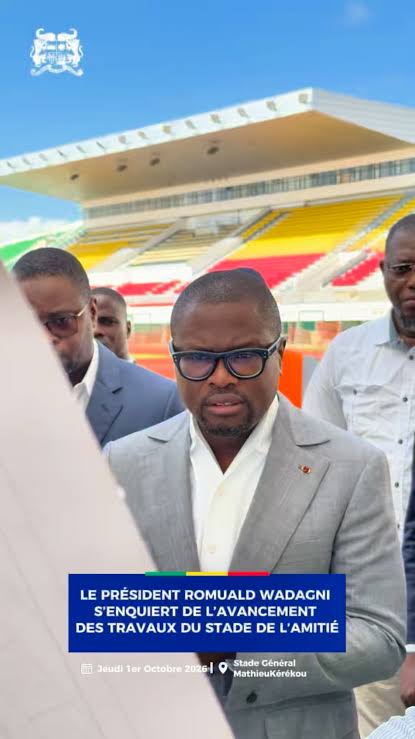 Stade Général Mathieu Kérékou : Romuald Wadagni s’enquiert de l’avancement des travaux